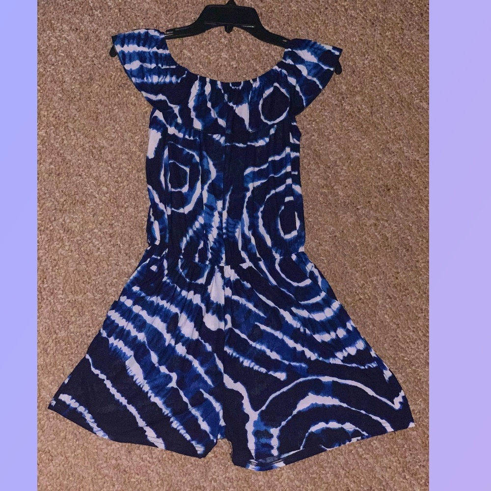 Beautiful blue patterned romper